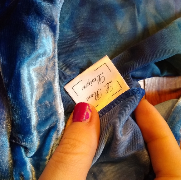 Tie dye velvet bellydance set - Picture 2 of 10